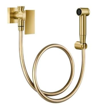 Imagem de Ducha Higiênica com Registro e Derivação New Edge Ouro Escovado - Doco
