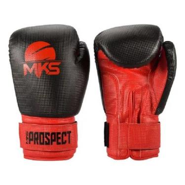 Imagem de Luvas de Boxe Muay Thai New Prospect Preto Vermelho MKS, Preto, Vermel