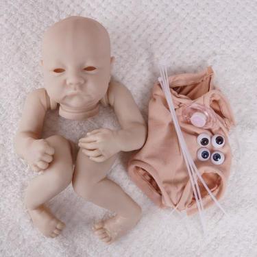 Imagem de Bebê Reborn Boneca Silicone Sem Pintura Artesanal DIY Realista Criação