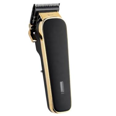 Imagem de Barbeador Profissional MDM Km 1990 para Cabelo e Barba sem Fio Aparador Recarregável 110V