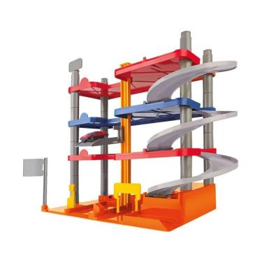 Imagem de Brinquedo Centro Automotivo Posto com Rampa Elevador Funcional e 4 Carrinhos com Estacionamento e Lavagem