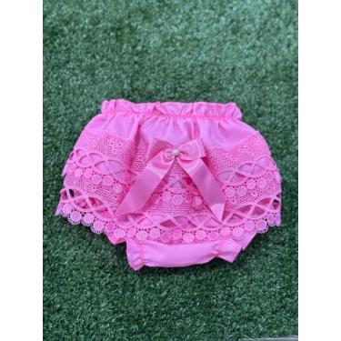 Imagem de Calcinha Bunda Rica Menina Bebê Infantil Luxinho - AUREA, Rosa, TAMANH