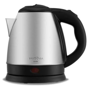 Imagem de Chaleira Elétrica 127v Aço Inox 1,2 Litros Base com Rotação Botão Automático Tampa Britânia