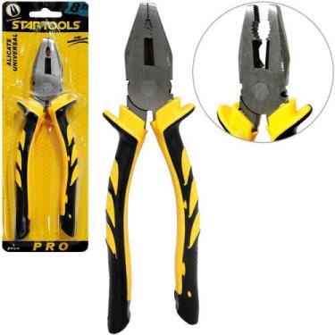 Imagem de Alicate universal 8'' cabo emborrachado amarelo/preto pro na cartela -