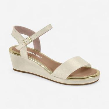 Imagem de Sandália Anabela Moleca Off White, Branco off, 40