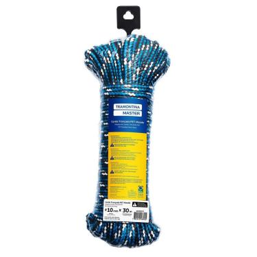 Imagem de Corda Trançada Pet Meada 10 mm X 30 m para Movimentação de Cargas 543 e 7 Kgf Preto Tramontina