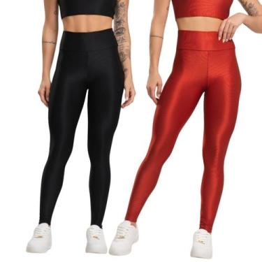 Imagem de KIT 2 Calça Legging Fitness Esmeralda Bella Fiore Roupa Para Academia 
