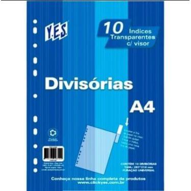 Imagem de Divisória para Fichário 10 Divisões com Visor - Yes -