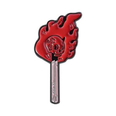 Imagem de Broche De Halloween Com Tema De Terror, Esqueleto E Punk, Em Formato D