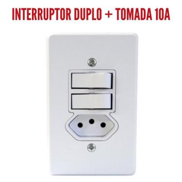 Imagem de Radial Linha Gelo Tomada ou Interruptor 4x2 Embutir 10A/20A Apagador, 