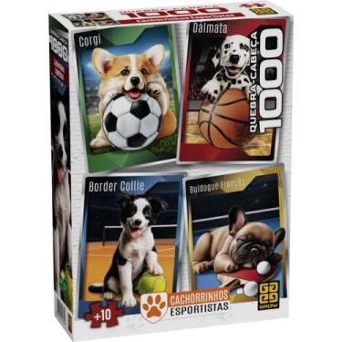 Imagem de QUEBRA-CABEÇA Cartonado Cachorrinhos Esportistas 1000 Peças GROW