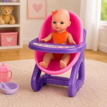 Imagem de Cadeirao Boneca Brinquedo Menina Infantil Comidinha Cadeira - BS TOYS