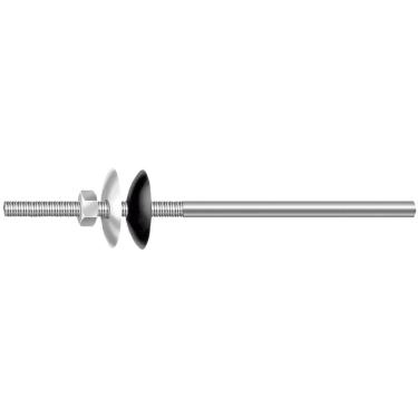Imagem de Haste para Telha 1-4x150 Conjunto Completo com Porca e Arruelas Branco Ciser 100 Peças