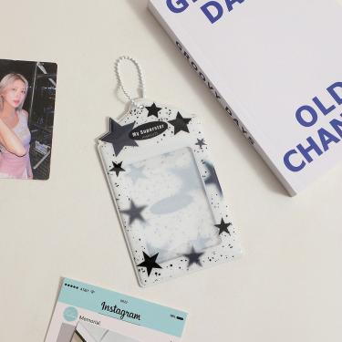 Imagem de Capa Protetora para Cartão Fotográfico OEM Ins Star Photocard em PVC 3 Polegadas 1 Unidade Preto