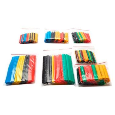 Imagem de Kit 580 Peças Termo Retrátil Espaguete Isolante Colorido - Lojas Mendo