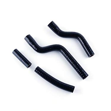 Imagem de LUXERAD Tubo de refrigeração de 3 camadas de 4,5 mm de desempenho de silicone para Yamaha YZF250 YZ250F (Preto)