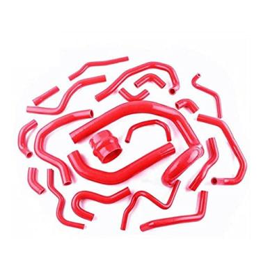 Imagem de LUXERAD Kit de mangueira de radiador de silicone de desempenho de 3 camadas 4,5 mm para TOY OTA SUPRA MA70 MK3 7M-GT/7MGTE turbo 3.0L Mangueira de radiador (vermelho)