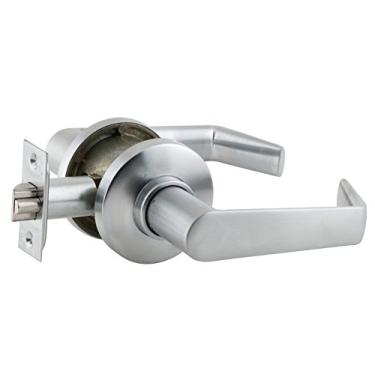 Imagem de SCHLAGE - S10D SAT 626 16-203 10-001 S10D SAT 626 Series S Grade 2 Fechadura tubular, função de passagem, sem chave, design de Saturno, acabamento cromado acetinado