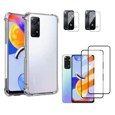 Imagem de Kit Capa Anti Impacto para Xiaomi Redmi Note 11 4g Versão Global + 2x Películas de Vidro 3d + 2x Películas de Câmera - (C7)