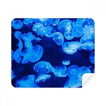 Imagem de Pano de limpeza de tela Deep Blue Jellyfish Science Nature Ocean 2 peças tecido de camurça