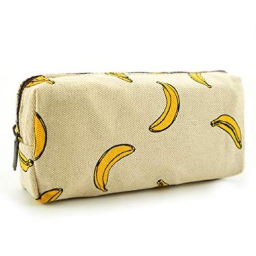 Imagem de LParkin Estojo de lápis de banana fofo bolsa de presente para professores, estojo de maquiagem, bolsa cosmética, caixa de lápis kawaii