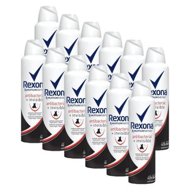 Imagem de Kit 12 Desodorante Rexona Motionsense Antibacterial e Invisible 150ml
