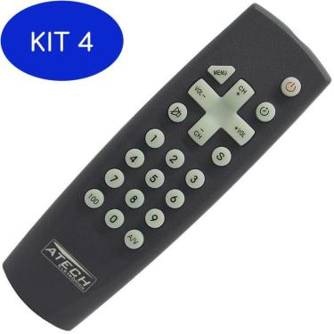 Imagem de Kit 4 Controle Remoto Tv Semp Toshiba Ct-7160 / Ct-7180 / Lumina