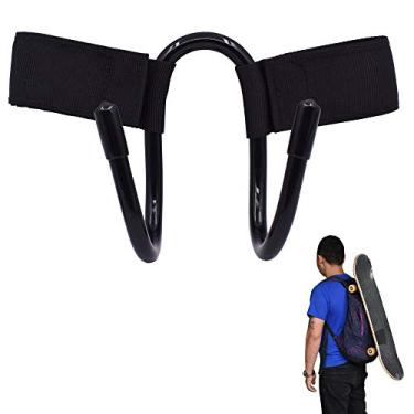 Imagem de YYST Mochila de fixação suporte de gancho de suporte para carregar mini cruiser, placa de cruzeiro, skate – cabe na maioria das mochilas – fácil de usar – sem mochila