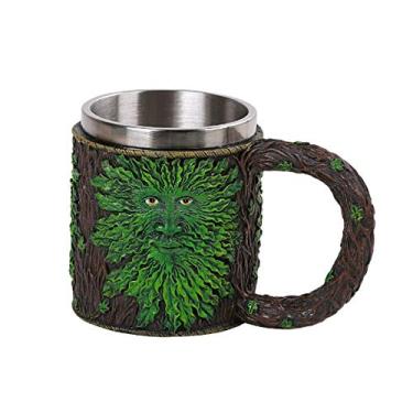 Imagem de Caneca de café colecionável com estatueta de resina da PT Greenman com interior de aço inoxidável removível
