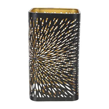 Imagem de Lurrose Abajures com clipe, capa de lâmpada de ferro oco vintage abajur acessório para lâmpada de mesa de cabeceira (Estilo 3)