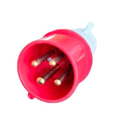 Imagem de Plugue Industrial 3p+t 6h 380vac/16a Vermelho Ip44 Sibratec