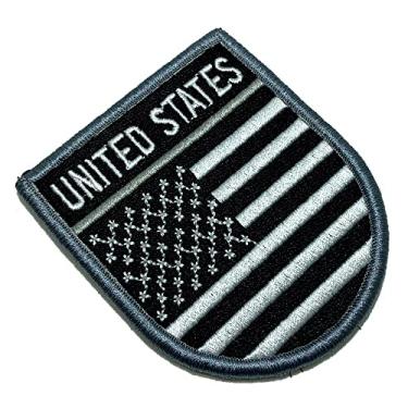 Imagem de BP0055EV02 Bandeira EUA Patch Bordado Fecho Contato