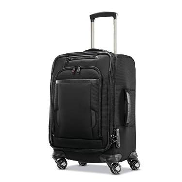 Imagem de Samsonite Mala expansível Pro Travel macia com rodas giratórias, Preto, Carry-On 21-Inch, Bagagem expansível com rodas giratórias Pro Travel