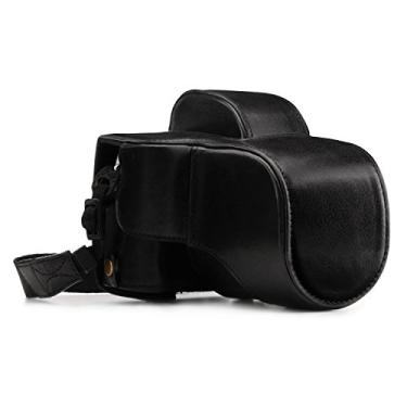 Imagem de MegaGear Ever Ready Capa de câmera de couro legítimo compatível com Fujifilm X-E3 (23 mm e 18 – 55 mm), Preto