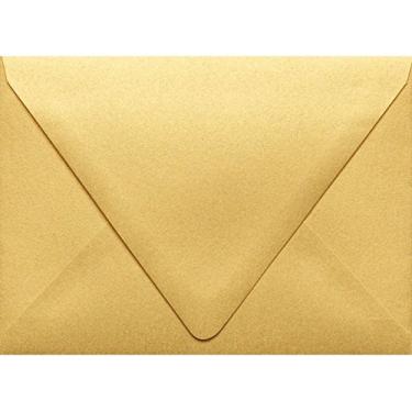 Imagem de Envelopes de convite LUXPaper A6 para 4 5/8 x 6 1/4 cartões em 80 lb. Envelopes dourados metálicos, impressos para convites, com cola umedecida, pacote com 50, tamanho da bolsa 4 3/4 x 6 1/2 (ouro)