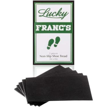 Imagem de Sapatilha antiderrapante antiderrapante para sapatos masculinos e femininos salto ou botas. Novo e melhorado – 5 peças grandes antiderrapantes de 7,6 cm x 12,7 cm autoadesivas para aderência do sapato. Lucky Franc's