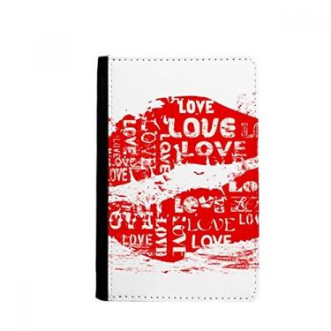 Imagem de Porta-cartão para carteira de Dia dos Namorados Amor Lábio Vermelho Notecase Burse, Multicolor