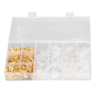Imagem de Terminais de Crimpagem de Emenda Rápida de Latão 600 Peças, Crimpagem de Emenda Rápida Macho e Fêmea Com Bainha Transparente
