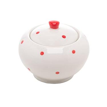 Imagem de Açucareiro de Porcelana com Tampa Petit Pois 9cm x 8cm - Wolff