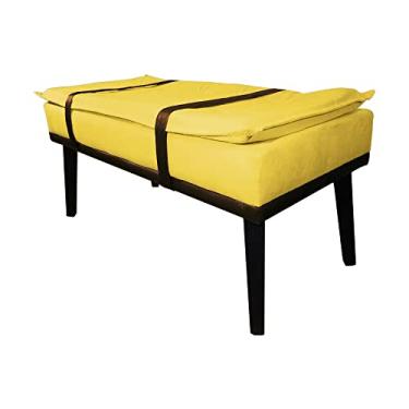 Imagem de Puff Decorativo com Cinto Marrom Suede Cores - DS Estofados