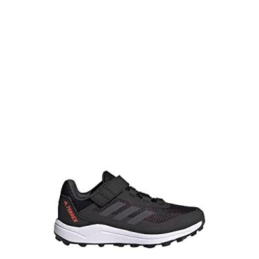 Imagem de adidas Tênis de corrida infantil Terrex Agravic Flow unissex, Core Black/Dark Grey Heather/Solar Red, 2 Little Kid