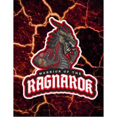 Imagem de Notebook Warrior of The Ragnarok - Fire Edition (Ragnarok): College Ruled - 240 pages - Large 8,5 x 11 in