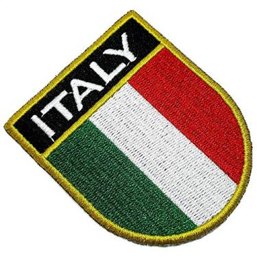 Imagem de BP0030ET 01 BR44 Bandeira país Itália Patch Bordada passar a ferro ou costura