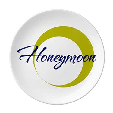 Imagem de Prato de lua de mel decorativo de porcelana salver louça de jantar Sweet Couples