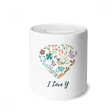 Imagem de DIYthinker Porta-moedas de cerâmica com tinta de flor de sol laranja caixa de dinheiro presente de cofrinho