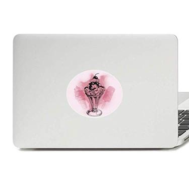 Imagem de Adesivo de notebook com emblema de vinil e picolés de sorvete de chocolate cereja