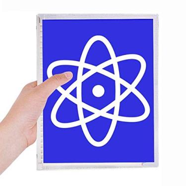 Imagem de Caderno quadrado azul com marcador de aviso, folhas soltas, diário recarregável, artigos de papelaria