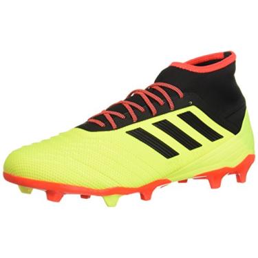 Imagem de adidas Masculino Predator 18.2 Firm Ground Soccer Shoe, Yellow/Black/Solar red, 13 M US