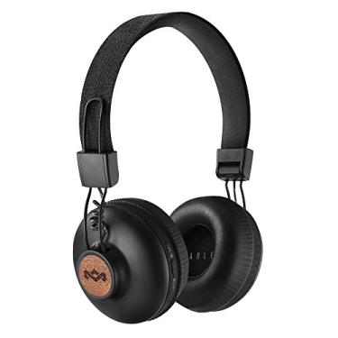 Imagem de House of Marley Vibração positiva 2: fones de ouvido supra-auriculares com microfone, conectividade Bluetooth sem fio e 10 horas de reprodução (preto)