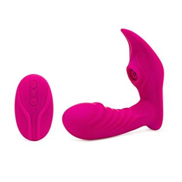 Imagem de Vibrador Silicone vibradoris feminino,Vibrador Flor Rosa Ponta Dupla Função Sugador e Aquecimento púrpura vibradoris feminino sexual A18